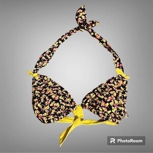 HOBIE FLORAL BIKINI TOP SIZE LARGE